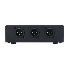 XLR Splitter Box Horizontal Parallel Distributor Audio Splitter 1 IN 6 OUT Black