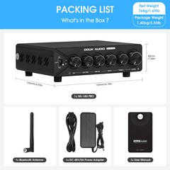 2.1 Channel TPA3255 Digital Amplifier HiFi Bluetooth 5.2 Stereo Class D Amp