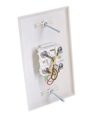 5 Pack – 1-Port RJ11 6P4C Smooth Telephone Phone Jack Face Wall Plate – White