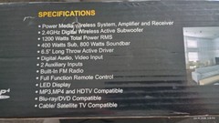Orumrohn R201 Wireless Soundbar 1200W w/ Subwoofer, Remote, FM Radio, Black
