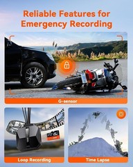 Vantrue Falcon 1 (F1) Motorcycle 4K Dashcam (4K + 1080P) GPS | WiFi(1TB Support)