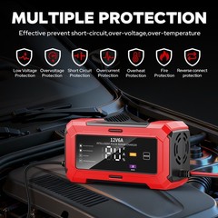 12V 6A Car Battery Charger Intelligent Automatic Pulse Repair Lifepo4 AGM GEL