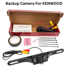 Rearview Backup Plate Camera for Kenwood DDX-8034BT DDX8034BT Install Kit