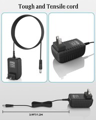 24V 1A AC/DC Switching Power Supply Adapter with 5.5×2.1mm & 2.5mm Adapter Plugs