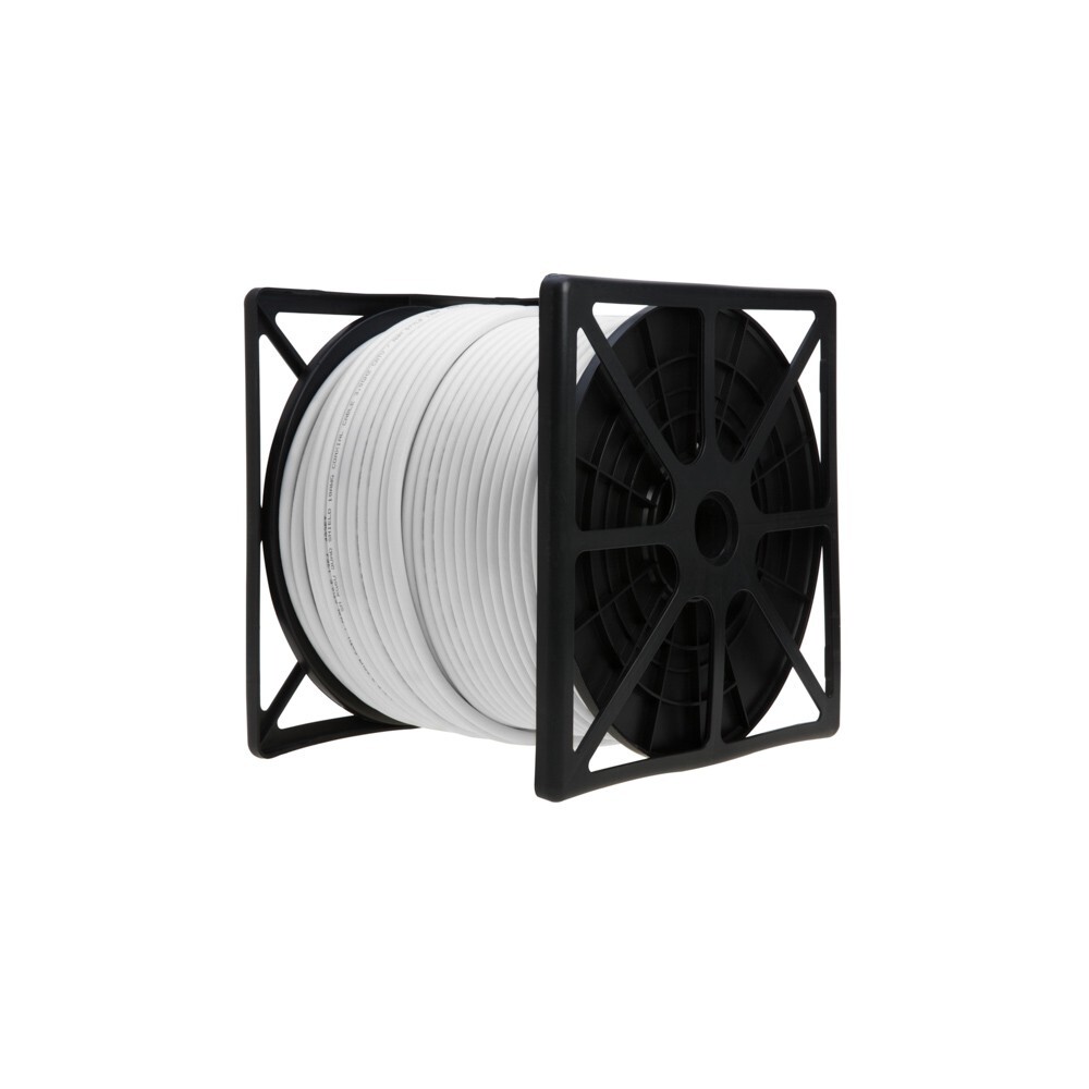18AWG RG6 Quad Shield Outdoor Coaxial Cable for Satellite TV 500ft/1000ft White