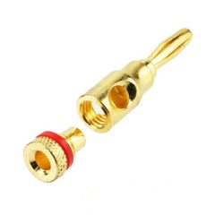 12pcs 24k Gold Plated Musical Speaker Cable Wire Pin Banana Plug Connector B5 US