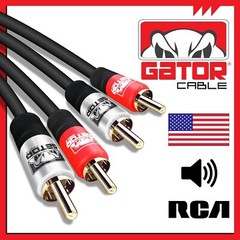 2-RCA to 2-RCA Cable Male Stereo Audio Patch Coaxial Cord L/R Gold Plated Plug