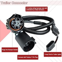 7 Pin to 4 Pin Trailer Wiring Harness Standard 7 Way Plug Socket for Tailgate