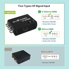 RCA AV to HDMI Converter | S Video to HDMI Converter | Composite CVBS Audio Vide
