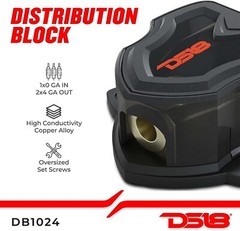 DS18 DB1024 0 Gauge to 4 gauge Outputs Set Screw Ground Distribution Block AWG