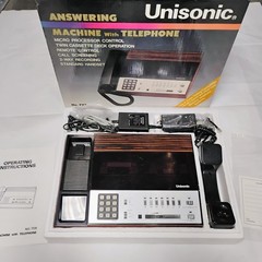 Retro Unisonic Woodgrain 7725 Answering Machine With Telephone – Original Box