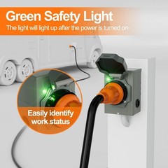 Ueakpic 30 Amp Generator Cord And Pre-Drilled Outlet Kit 25Ft Generator Cable