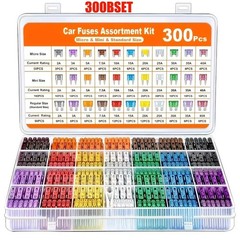 50- 300Pcs Car Fuse Assortment Kit Mini Blade & Standard Automotive Fuses Set