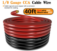 Cable batería 1/0 CCA 40FT con fusible ANL 250A para audio y energía, Nuevo