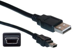 USB 2.0 A Male to Mini B 5 Pin Male PC Mac Printer Camera Data Sync Cable 2 Feet