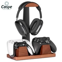 Walnut Headphone Stand Wood Headset Stand for Desk Universal Headphone Holder