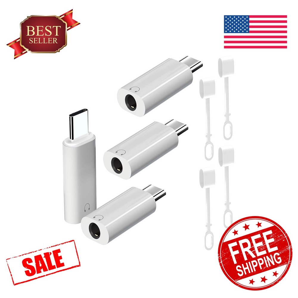 Liaoan USB C to 3.5mm Headphone Adapter 4pc