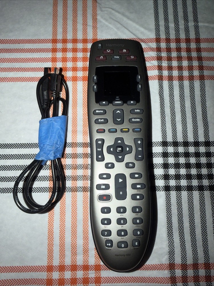 Logitech Harmony 650 Remote (Silver) used Working With Cord