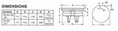 1X PLASTIC OCTAL STYLE SOCKET HOOD CAP 3RPC FITS AMPHENOL 86-CP8 78-S8 86-3-13