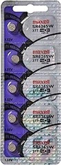 100 Maxell 377 SR626SW Watch Battery (20 STRIPS OF 5 BATTERIES) EXP 2028