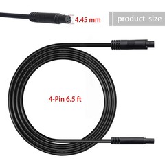 Extension Cord Dash Cam Backup Camera Rear View Recorder Cable 4 Pin 3 or 6.5Ft