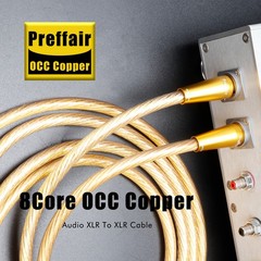 Pair OFC Copper Conductor Audio Balanced XLR Cable HiFi Interconnect Signal Wire