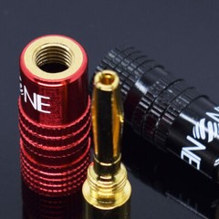 100pcs ELNONE High Quality Gold Plated Speaker Banana Plug Male Audio Connector