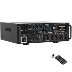 Bluetooth 5.0 HiFi Power Amplifier 2000W Stereo Karaoke FM USB EQ AUX Sunbuck E