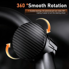 Steering Wheel Knob, Carbon Fiber Textured Smooth Power Steering Wheel Knob, …