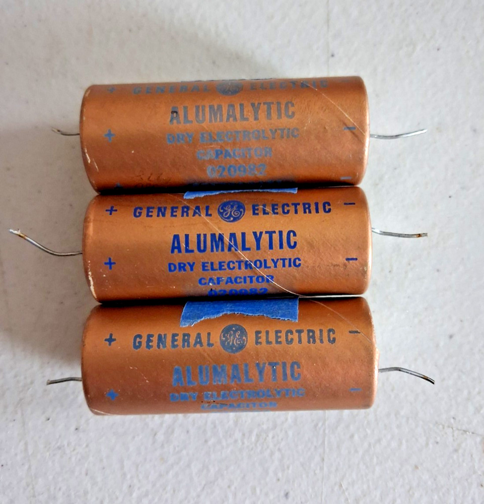 General Electric Vintage Fender Amp Capacitors 1960s-70s 20uf 500VDC (3)