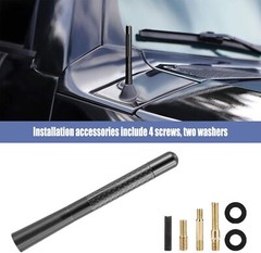 Universal inches Car Antenna Auto Aluminum Alloy aerial Carbon Fiber Radio FM US