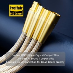 Pair OFC Copper Conductor Audio Balanced XLR Cable HiFi Interconnect Signal Wire