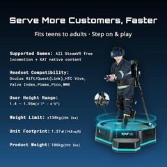 KAT VR KAT Walk Mini S Omnidirectional VR Treadmill Locomotion, Black/Blue