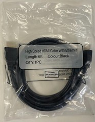 HDMI 6FT CABLE 24K GOLD PLATED 4K TRIPLE SHIELD ARC Type A-Type A Lot of 10