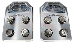 Sky High Car Audio Flat Battery Terminals Multi Spot 4 Connector Pair Aluminum