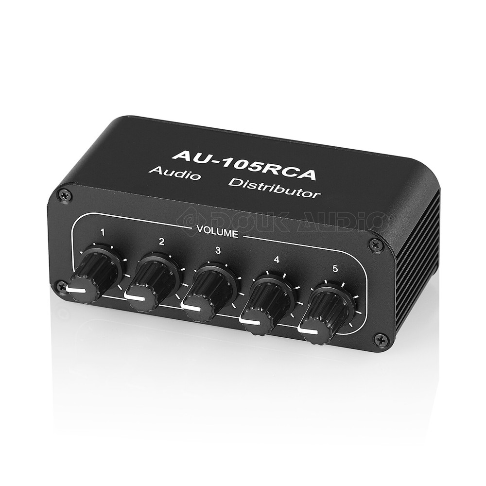 Mini 1-IN-5-OUT Audio Switcher Box HiFi Stereo RCA Audio Splitter / Selector