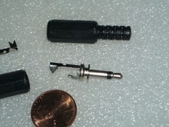 2x Audio Male Plug in Jack Mono Connector 1/8 inch 3.5 mm