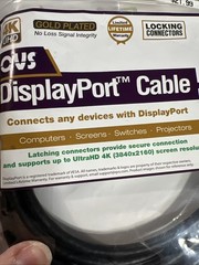 New Lifetime Gold Plated QVS DisplayPort Cable 4K 1080p/3d Any Device 10ft