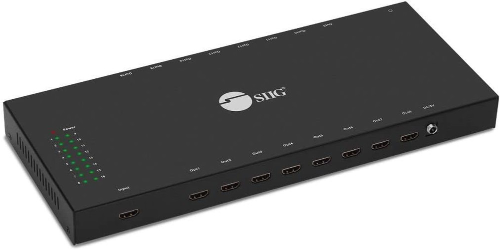 1X16 HDMI Splitter – 4K X 2K @30Hz & 1080P, HDMI 1.4 Deep Color, 3D, Plug & Play