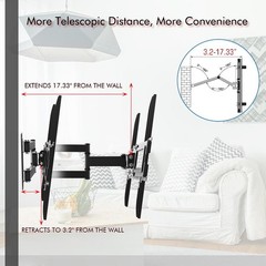 32-65 Inch Full Motion TV Wall Mount Bracket Tilt 32 36 42 46 50 55 65″ LED LCD