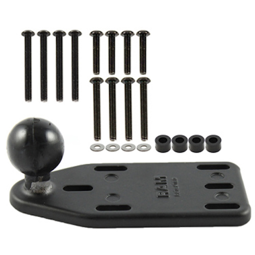 RAM Mount Aluminum Motorcycle Extended Reservoir Cover Base with 1 inch Ball