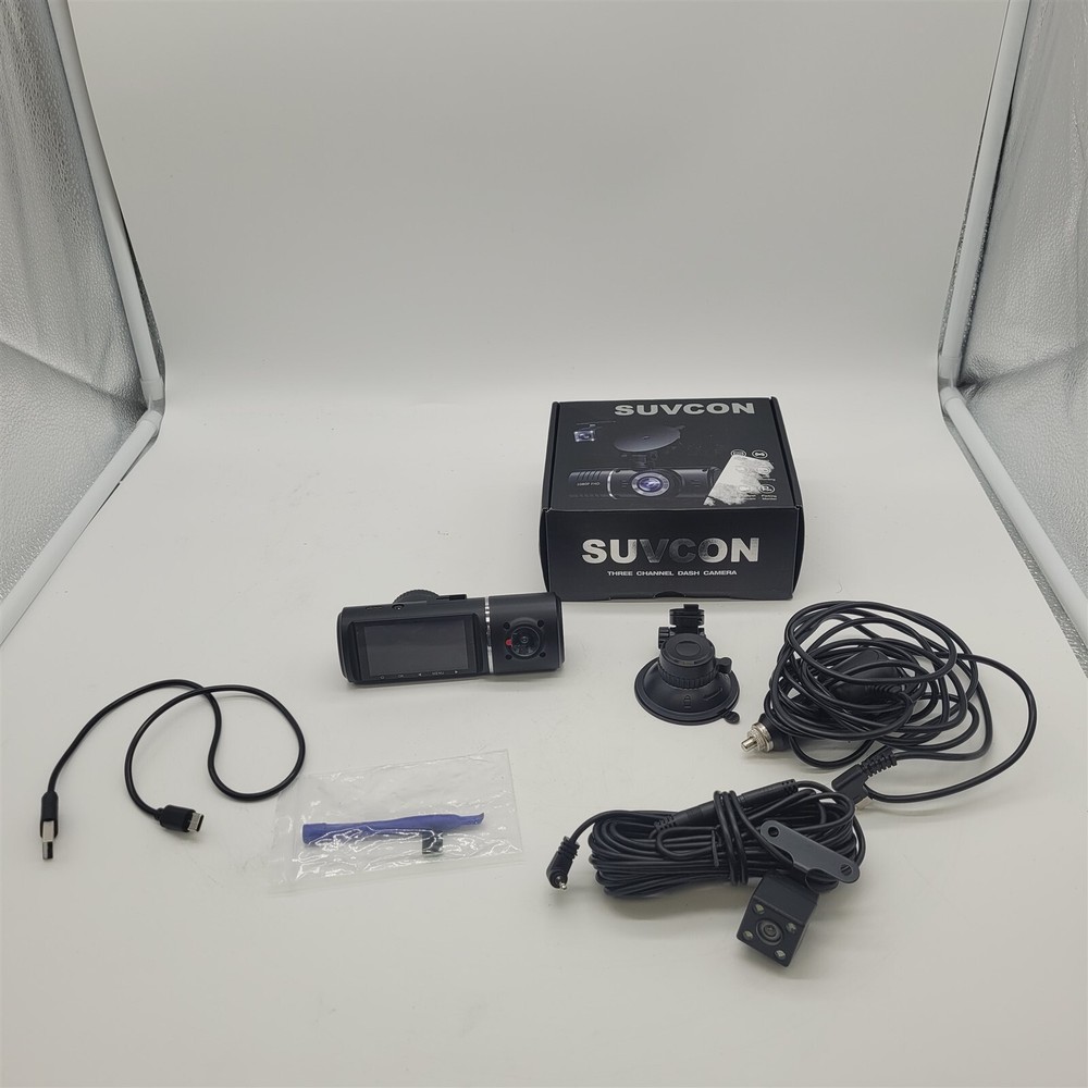 Dash Cam, 3 Channel Dash Cam, 1080P Dash Cam Front and Inside, Triple Dash Cam