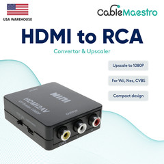 HDMI to RCA Converter AV 720p 1080p HDMI2AV Upscaler Video Adapter Wii NES Lot