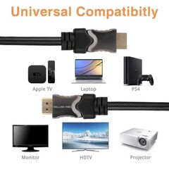 2Packs High Speed 8K 4K HDMI Cables Lot – 3ft 6ft 10ft 15ft 25ft 30ft 50ft Long
