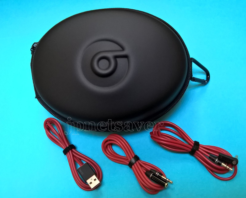 Hard Case Plus 3 accessory CABLES for Beats STUDIO 3/ 2 , SOLO 3/2 Headphones