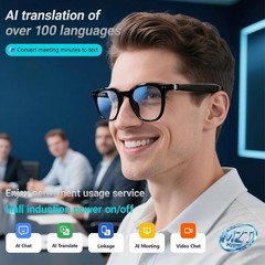 AI Smart Glasses with Open-Ear Speaker & Bluetooth 5.4 – Stylish & Functional