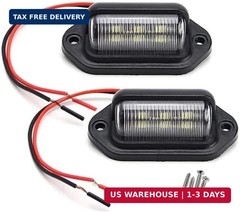 JEDEW 2 PACK License Plate Light, 12V 6-SMD LED License Plate Lamp Taillight for