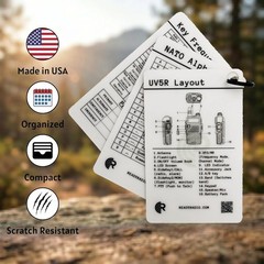 UV-5R Reference Card – Waterproof Pocket Frequency Guide HAM GMRS FRS MURS