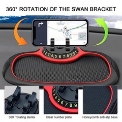 Pack-1 Car Dashboard Phone Holder Anti-Skid Mat, 7.48″ x 9.45″ PVC Flexible A…