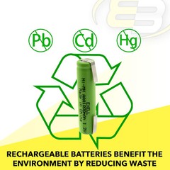 Exell 1.2-Volt Nickel-Metal Hydride Rechargeable Battery with Tabs AAA 1000 mAh